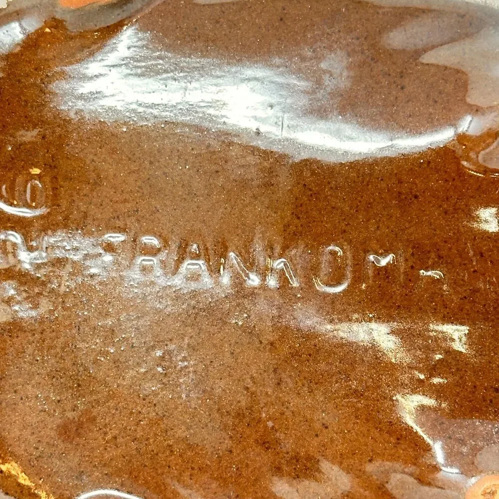 Vintage Frankoma Pottery 226 Leaf Dish Plainsman Brown Ceramic Bowl Tray MCM